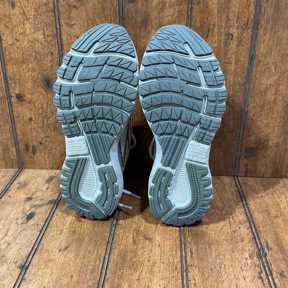 Brooks Women's Adrenaline GTS 20 White Gray Gold Sneakers 1202961B164 Size 8.5 B - Picture 10 of 12